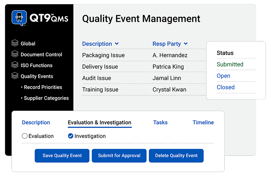 Quality Event Management Software